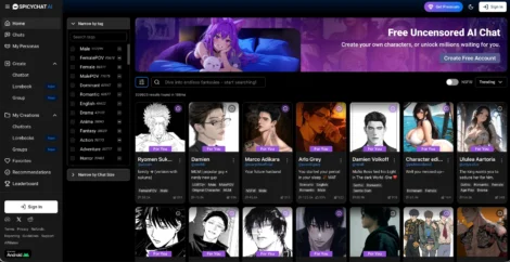 spicychat ai homepage