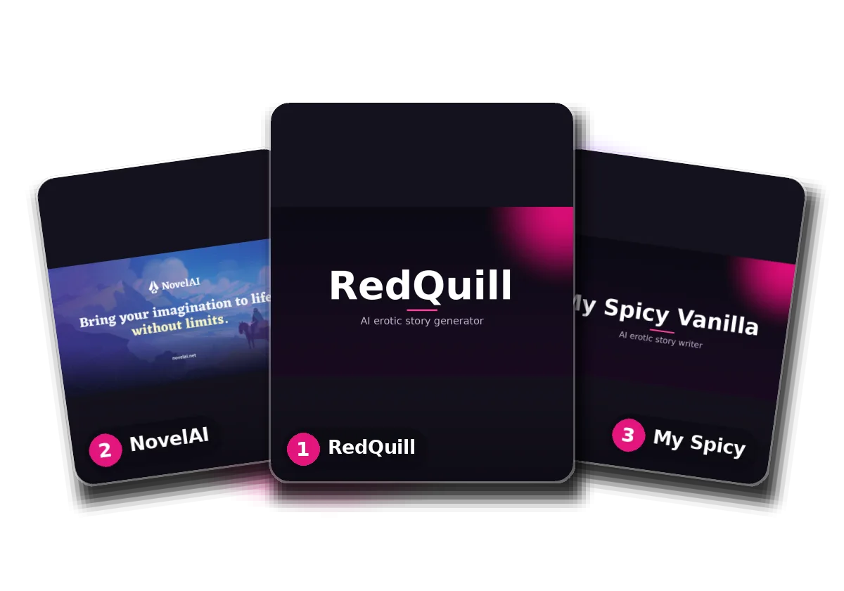 Top 3: RedQuill, NovelAI, My Spicy Vanilla